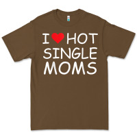 Cacao i love hot single moms tee red heart hot mother milf mommy t shirt Premium Tee - linhVisuals