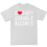 Dove Grey i love hot single moms tee red heart hot mother milf mommy t shirt Premium Tee - linhVisuals
