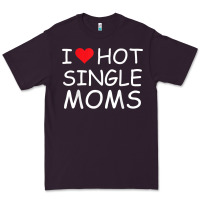 Plum i love hot single moms tee red heart hot mother milf mommy t shirt Premium Tee - linhVisuals