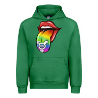 Emerald Pride LGBT Sign Tongue Urban Hoodie - Jasminsmagicworld