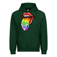 Forest Green Pride LGBT Sign Tongue Urban Hoodie - Jasminsmagicworld