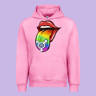 Pride Lgbt Sign Tongue Urban Hoodie Designed By Jasminsmagicworld