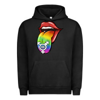 Pigment Black Pride LGBT Sign Tongue Urban Hoodie - Jasminsmagicworld