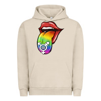 Pigment French Oak Pride LGBT Sign Tongue Urban Hoodie - Jasminsmagicworld