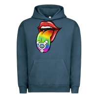 Pigment Midnight Navy Pride LGBT Sign Tongue Urban Hoodie - Jasminsmagicworld