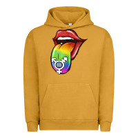 Pigment Peanut Butter Pride LGBT Sign Tongue Urban Hoodie - Jasminsmagicworld