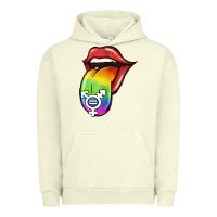 Pigment Pistachio Pride LGBT Sign Tongue Urban Hoodie - Jasminsmagicworld