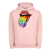 Pigment Salmon Pride LGBT Sign Tongue Urban Hoodie - Jasminsmagicworld