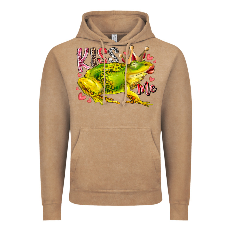 Kiss Me Frog Vintage Hoodie by RacoonDesign | Teevron