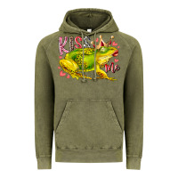 Vintage Olive kiss me frog Vintage Hoodie - RacoonDesign