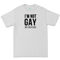 Dove Grey i'm not gay but $20 is $20 (white) Premium Tee - linhVisuals