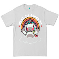 Dove Grey we're all gonna die funny cute unicorn Premium Tee - linhVisuals
