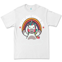 White we're all gonna die funny cute unicorn Premium Tee - linhVisuals
