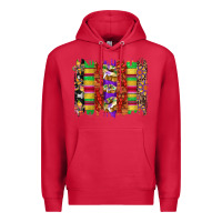Cardinal mardi gras cake fleur de lis crawfish brushstrokes Premium Hoodie - Artiststas
