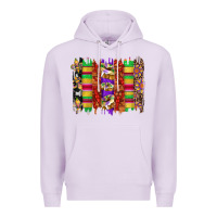 Lilac mardi gras cake fleur de lis crawfish brushstrokes Premium Hoodie - Artiststas