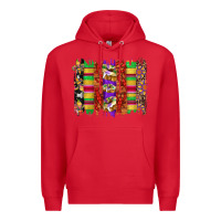 Red mardi gras cake fleur de lis crawfish brushstrokes Premium Hoodie - Artiststas