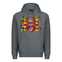 Rock mardi gras cake fleur de lis crawfish brushstrokes Premium Hoodie - Artiststas