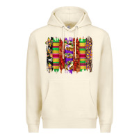 Sandshell mardi gras cake fleur de lis crawfish brushstrokes Premium Hoodie - Artiststas
