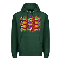 Sports Green mardi gras cake fleur de lis crawfish brushstrokes Premium Hoodie - Artiststas