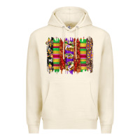 Tofu mardi gras cake fleur de lis crawfish brushstrokes Premium Hoodie - Artiststas