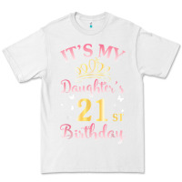 White it's my daughter's 21st birthday happy to her mommy daddy t shirt Premium Tee - linhVisuals