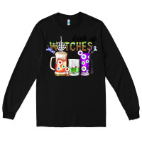 Black Drink Up Witches Long Sleeve Tee - CowhideDigitalArt