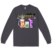 Smoke Drink Up Witches Long Sleeve Tee - CowhideDigitalArt