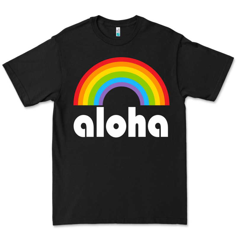 Aloha Rainbow Hawaii 808 Island Hawaiian Premium Tee by linhVisuals | Teevron