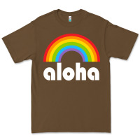 Cacao Aloha Rainbow Hawaii 808 Island Hawaiian Premium Tee - linhVisuals