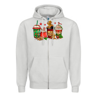 Dove Grey christmas cookies coffee Zipper Hoodie - Jasminsmagicworld