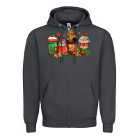 Smoke christmas cookies coffee Zipper Hoodie - Jasminsmagicworld
