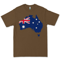 Cacao Australia Map Flag Drawing Line Art Premium Tee - linhVisuals
