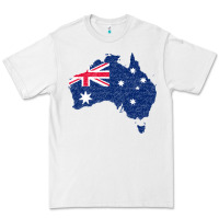 White Australia Map Flag Drawing Line Art Premium Tee - linhVisuals