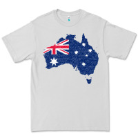 Dove Grey Australia Map Flag Drawing Line Art Premium Tee - linhVisuals