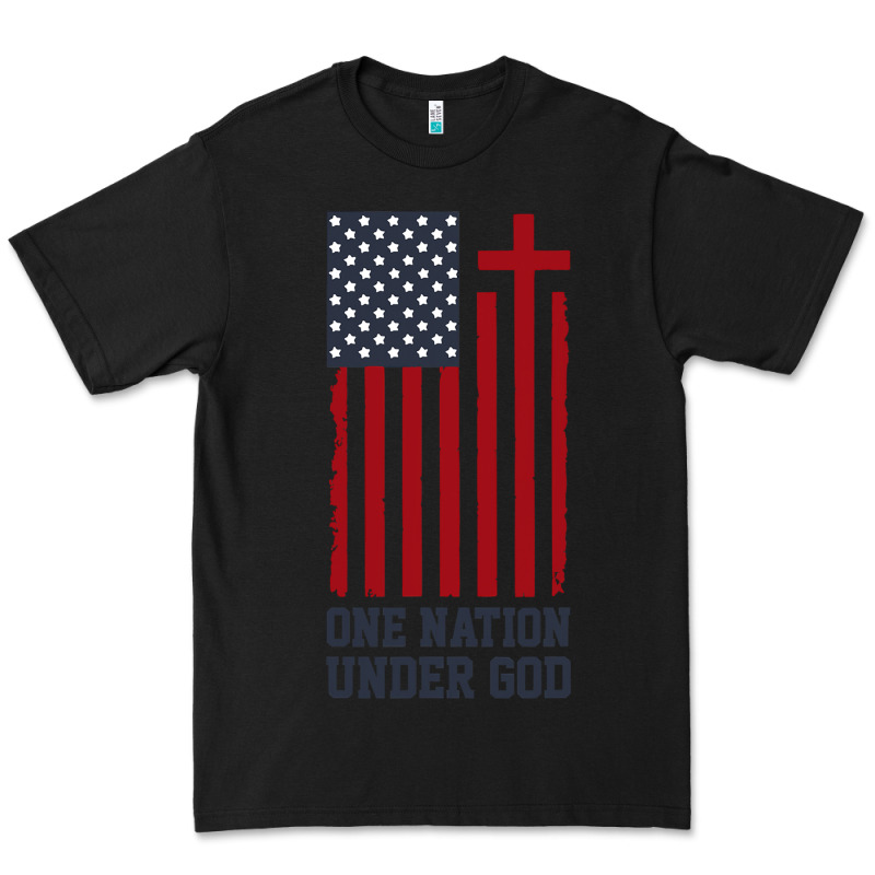 American Flag One Nation Under God Premium Tee by linhVisuals | Teevron