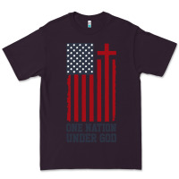 Plum american flag one nation under god Premium Tee - linhVisuals
