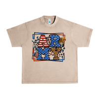 French Oak Army Veteran leopard frame 4th of July Urban Heavy Tee - LillyAllenDesigns