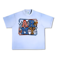 Grape Ice Army Veteran leopard frame 4th of July Urban Heavy Tee - LillyAllenDesigns