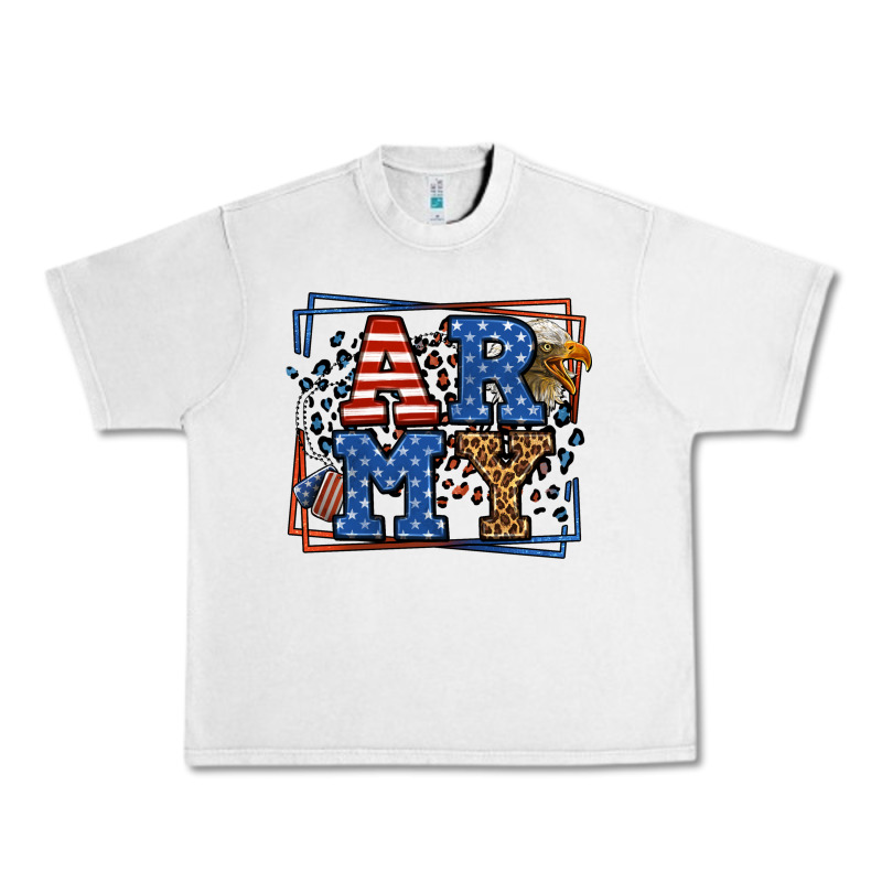 Army Veteran Leopard Frame 4th Of July Urban Heavy Tee by LillyAllenDesigns | Teevron