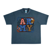Midnight Navy Army Veteran leopard frame 4th of July Urban Heavy Tee - LillyAllenDesigns