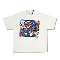 Pistachio Army Veteran leopard frame 4th of July Urban Heavy Tee - LillyAllenDesigns