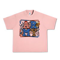 Salmon Army Veteran leopard frame 4th of July Urban Heavy Tee - LillyAllenDesigns