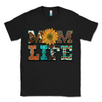 Black western cowhide leopard turquoise  leather aztec sunflower mom Classic Tee - Artiststas