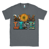 Charcoal Heather western cowhide leopard turquoise  leather aztec sunflower mom Classic Tee - Artiststas