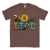 Chestnut western cowhide leopard turquoise  leather aztec sunflower mom Classic Tee - Artiststas
