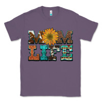 Lavender western cowhide leopard turquoise  leather aztec sunflower mom Classic Tee - Artiststas