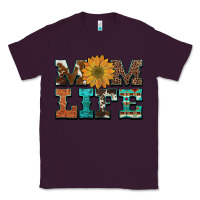Plum western cowhide leopard turquoise  leather aztec sunflower mom Classic Tee - Artiststas