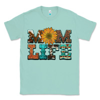 Seafoam western cowhide leopard turquoise  leather aztec sunflower mom Classic Tee - Artiststas