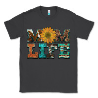 Smoke western cowhide leopard turquoise  leather aztec sunflower mom Classic Tee - Artiststas