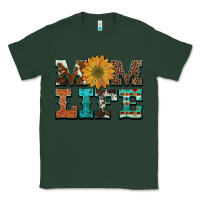 Sports Green western cowhide leopard turquoise  leather aztec sunflower mom Classic Tee - Artiststas